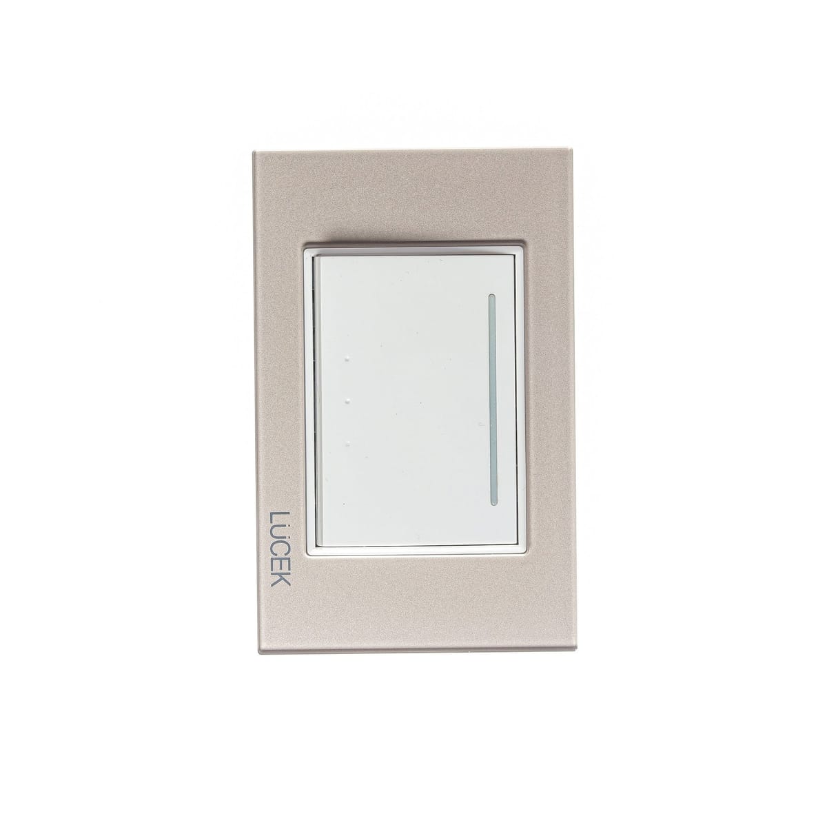 Placa cristal con 1 interruptor de escalera de 3 módulos BP01/3CDM -LUCEK