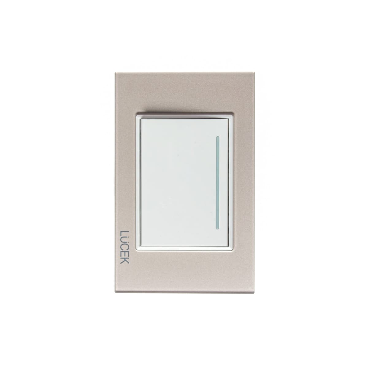 Placa cristal con 1 interruptor sencillo 3 módulos BP01CDM-LUCEK