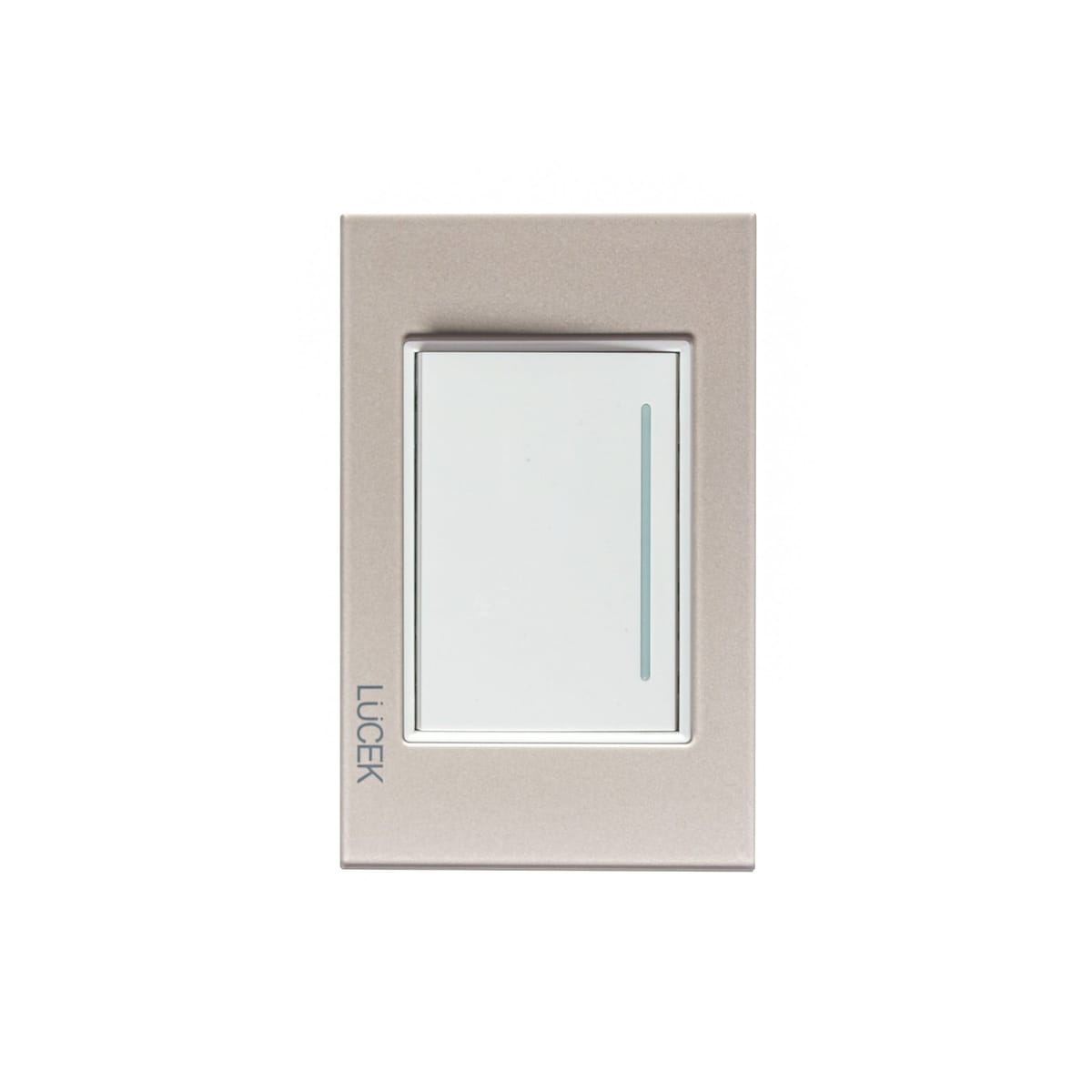 Placa cristal con 1 interruptor sencillo 3 módulos BP01CDM-LUCEK