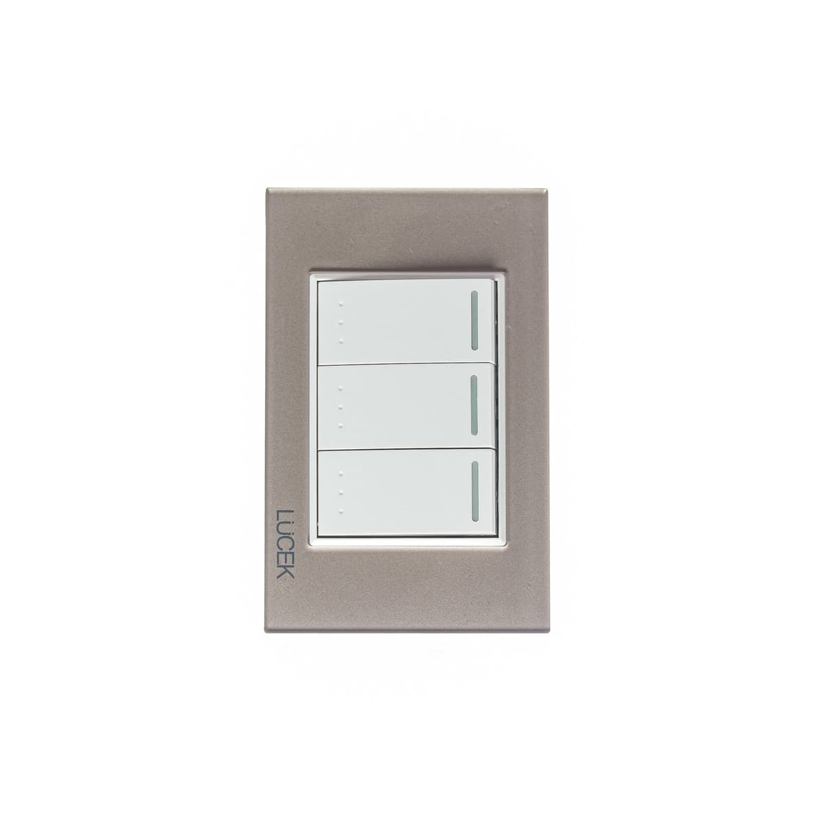 Placa cristal con 3 interruptores escalera de 1 módulo BP10CDM-LUCEK