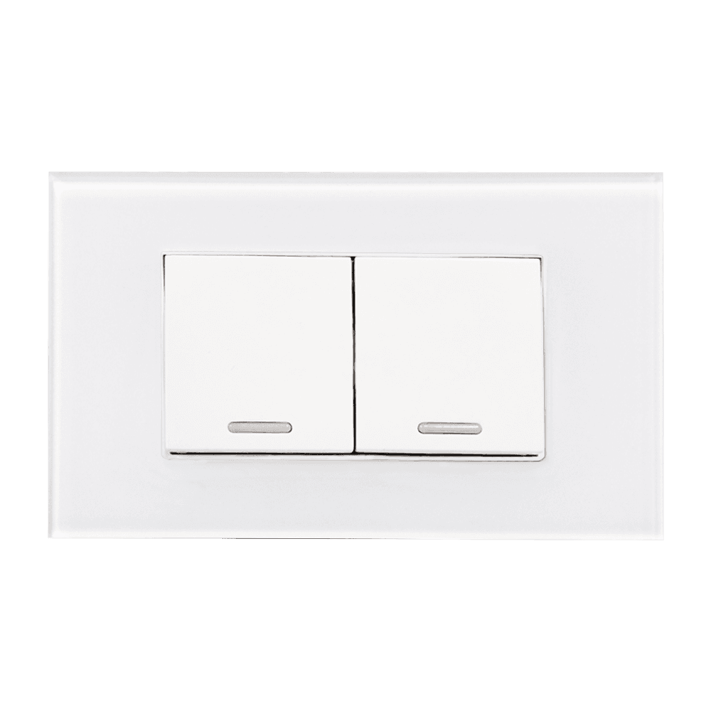 Placa acrílico blanco apagador doble 8842900 - ARGOS