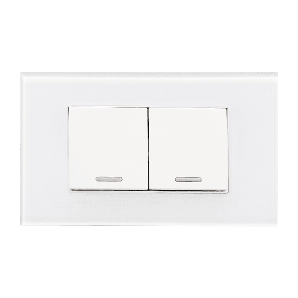 Placa acrílico blanco apagador doble 8842900 - ARGOS