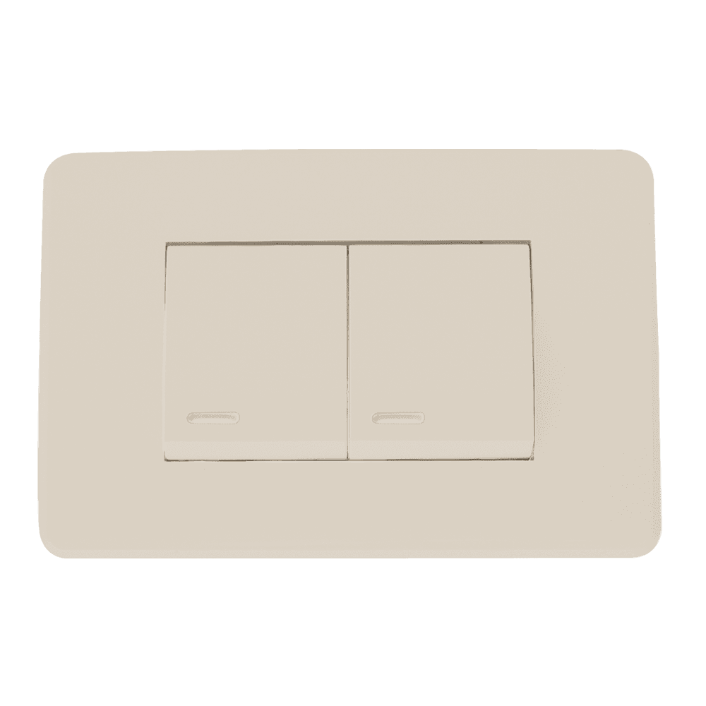Placa marfil con doble apagador 8840901-ARGOS