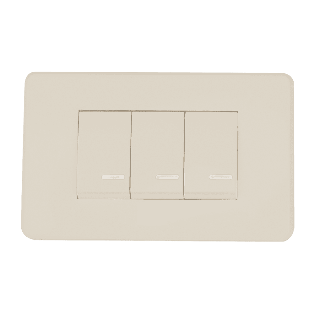 Placa marfil con apagador triple 8840916 -ARGOS