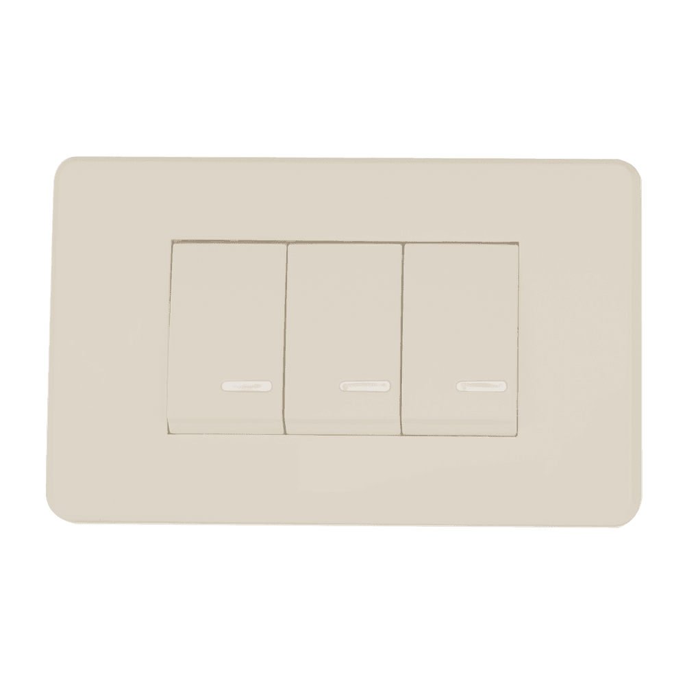 Placa marfil con apagador triple 8840916 -ARGOS
