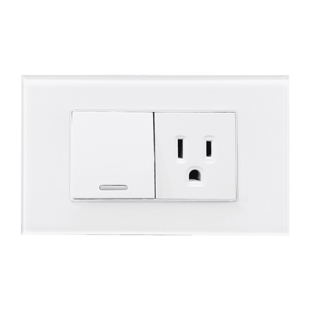 Placa acrílico blanco con apagador y contacto 8842905 – ARGOS