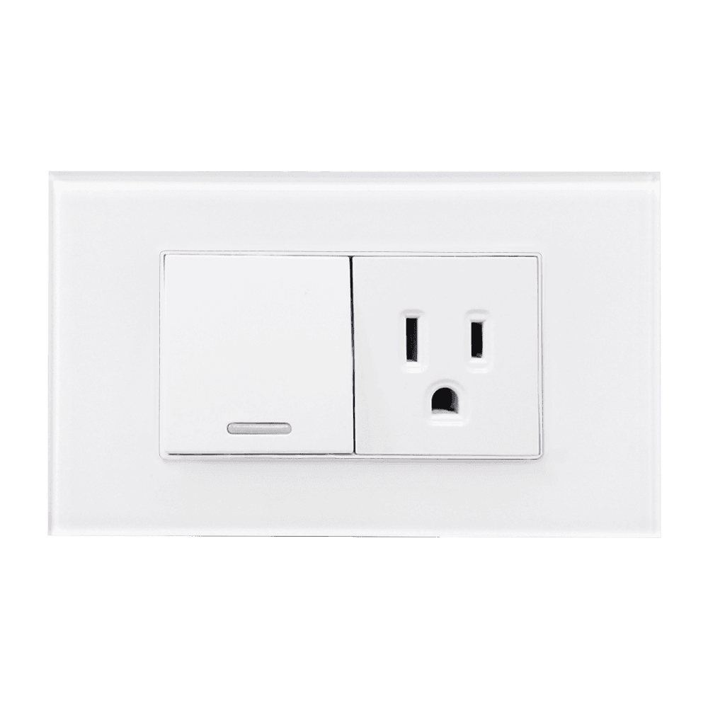 Placa acrílico blanco con apagador y contacto 8842905 – ARGOS