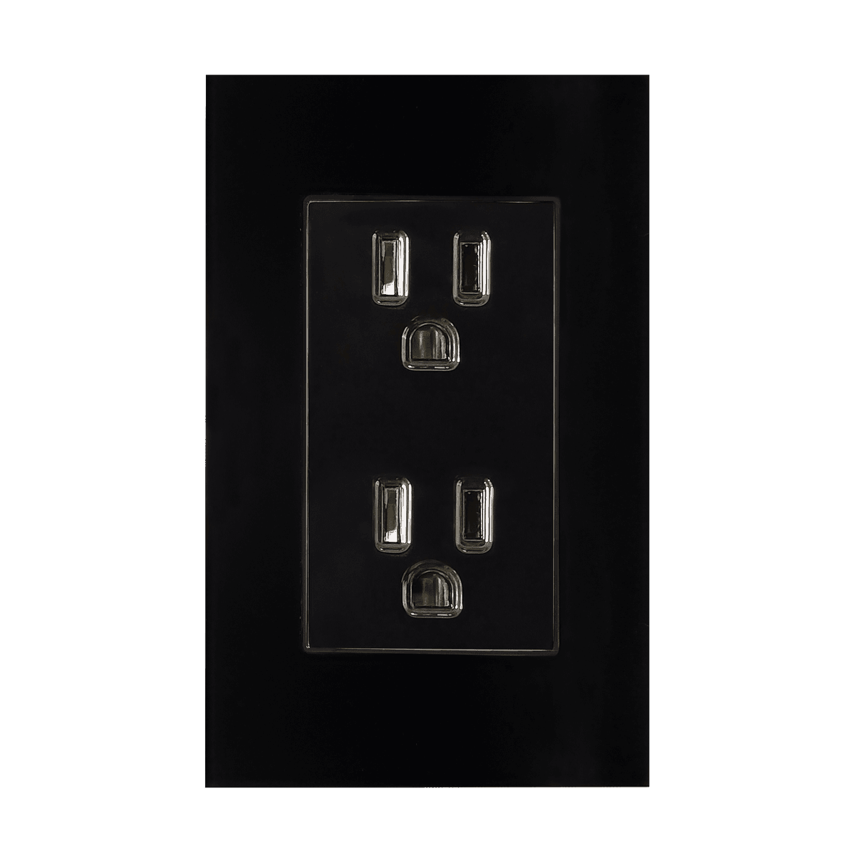 Placa acrílico negro con contacto doble 8843925 - ARGOS