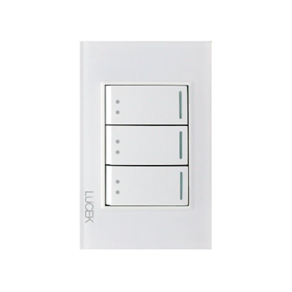 Placa con 3 interruptor escalera 1 módulo BP10CBB - LUCEK