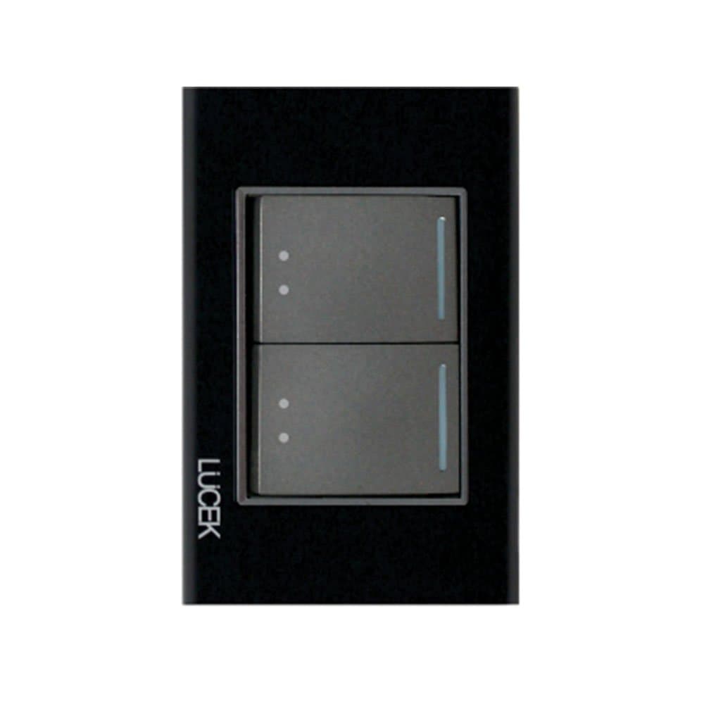 Placa cristal con 2 interruptores escalera 1.5 BP09CNN - Lucek