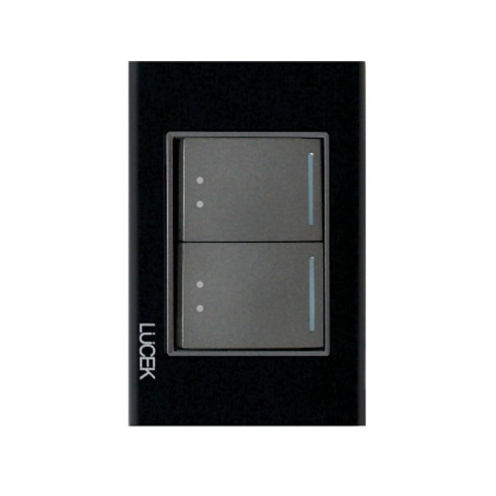 Placa cristal con 2 interruptores escalera 1.5 BP09CNN - Lucek