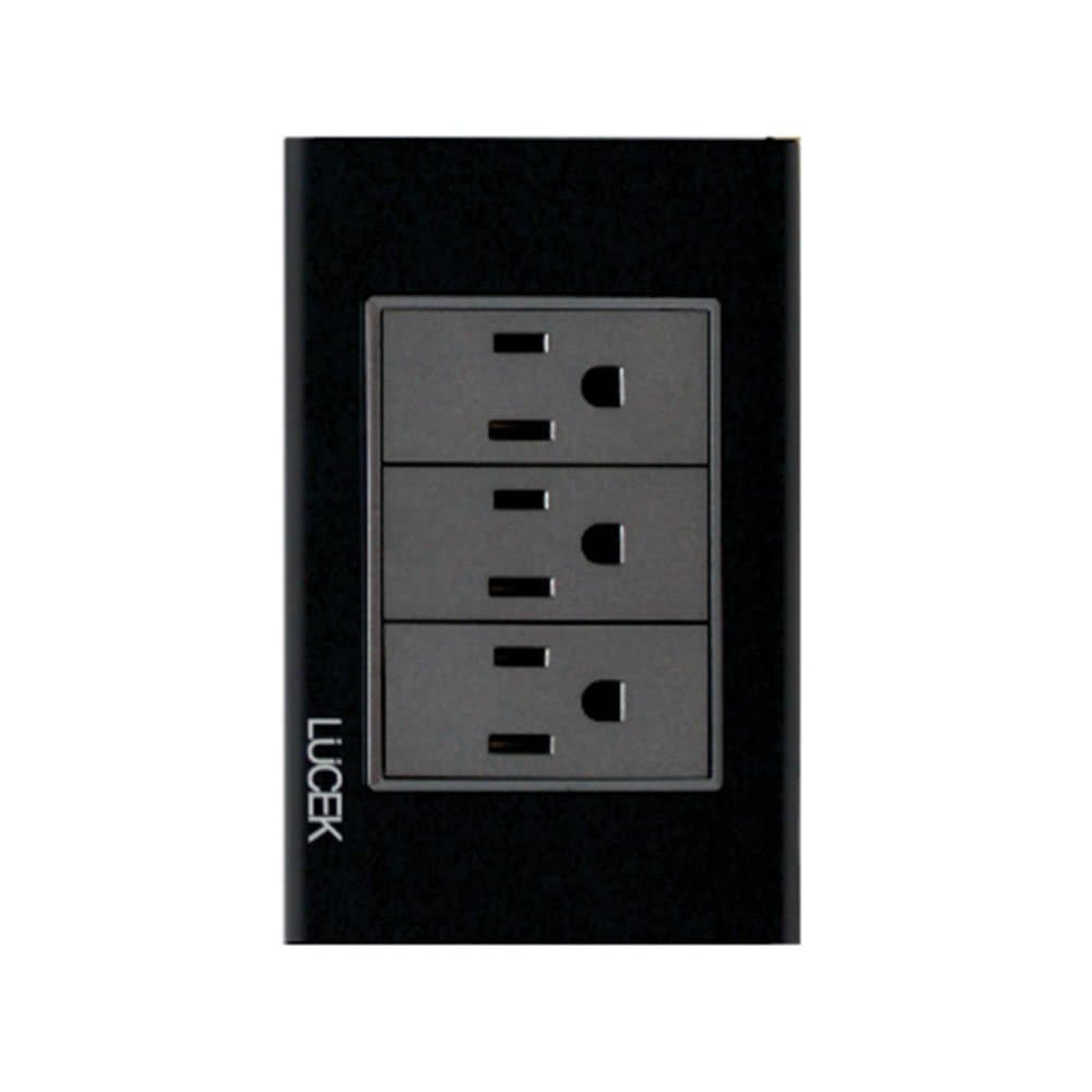 Placa cristal con 3 contacto 1 módulo BP08CNN - Lucek