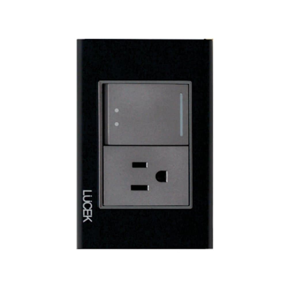 Placa cristal con 1 interruptor escalera y 1 contacto 1.5 BP07/3CNN - LUCEK