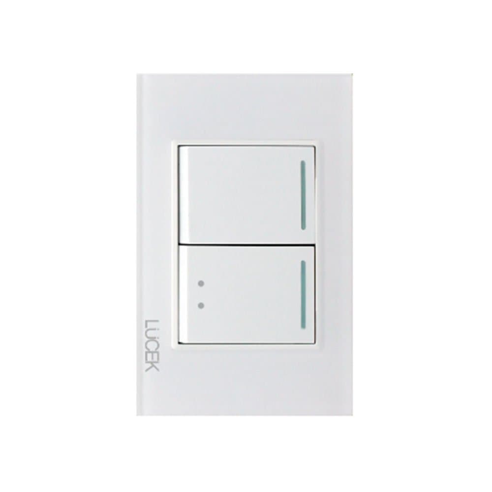 Placa cristal con 1 interruptor sencillo 1 escalera BP02/3CBB-LUCEK