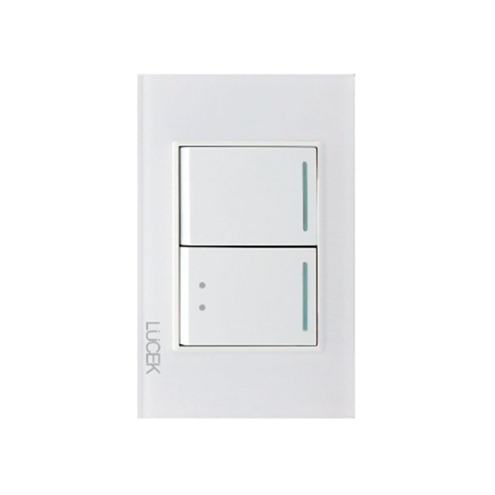 Placa cristal con 1 interruptor sencillo 1 escalera BP02/3CBB-LUCEK