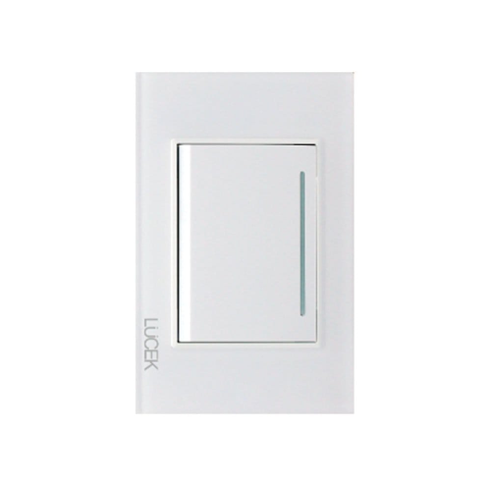 Placa cristal con 1 interruptor sencillo 3 módulos BP01CBB-LUCEK