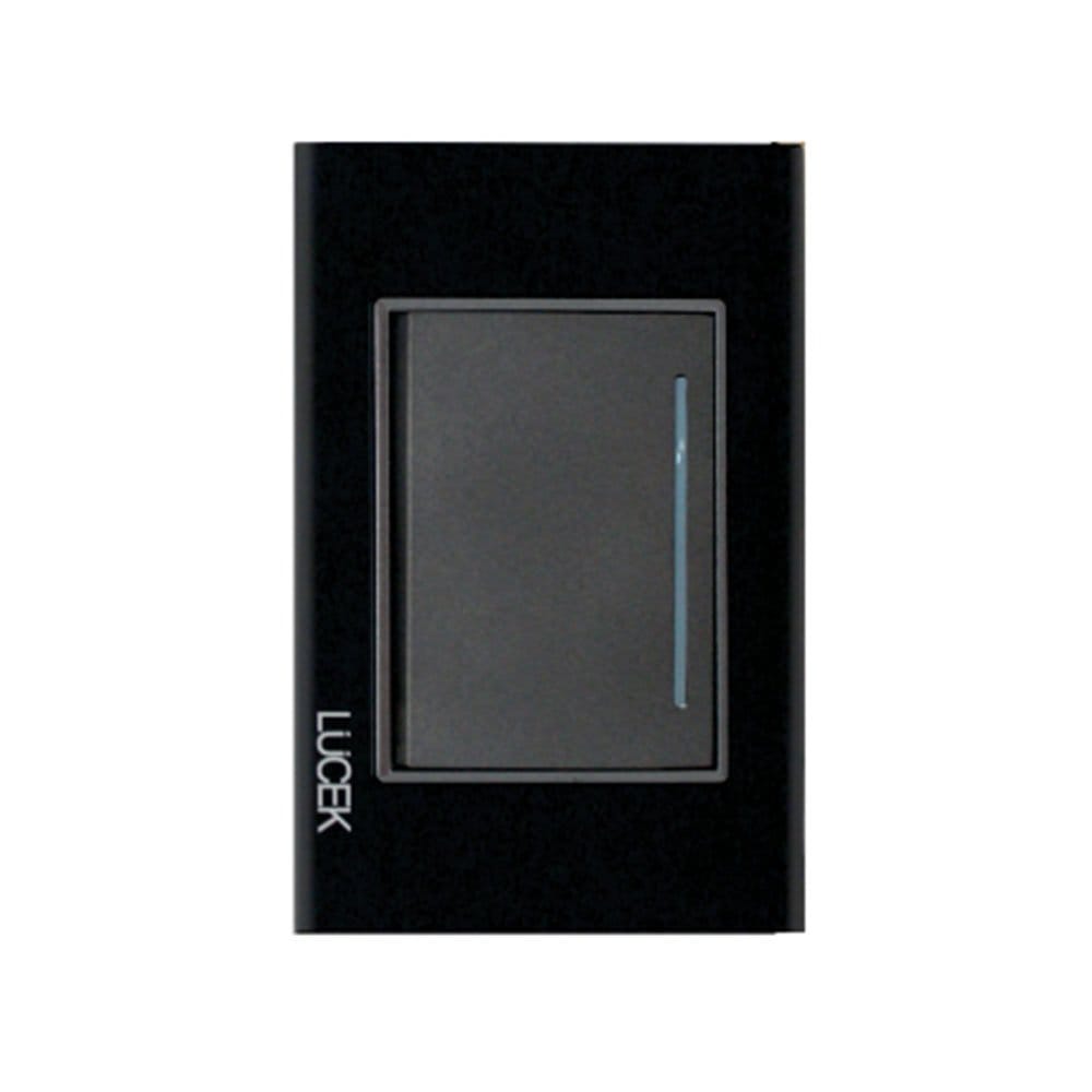Placa cristal con 1 interruptor sencillo 3 módulos BP01CNN - LUCEK
