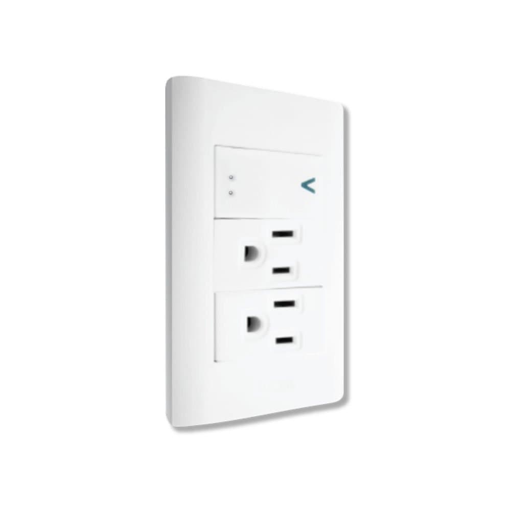 Placa sencilla con 1 interr. escalera y 2 contactos BA14 - Lucek