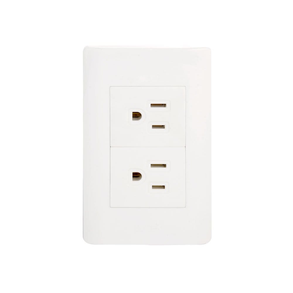 Placa sencilla con contacto duplex BA06-B - Lucek