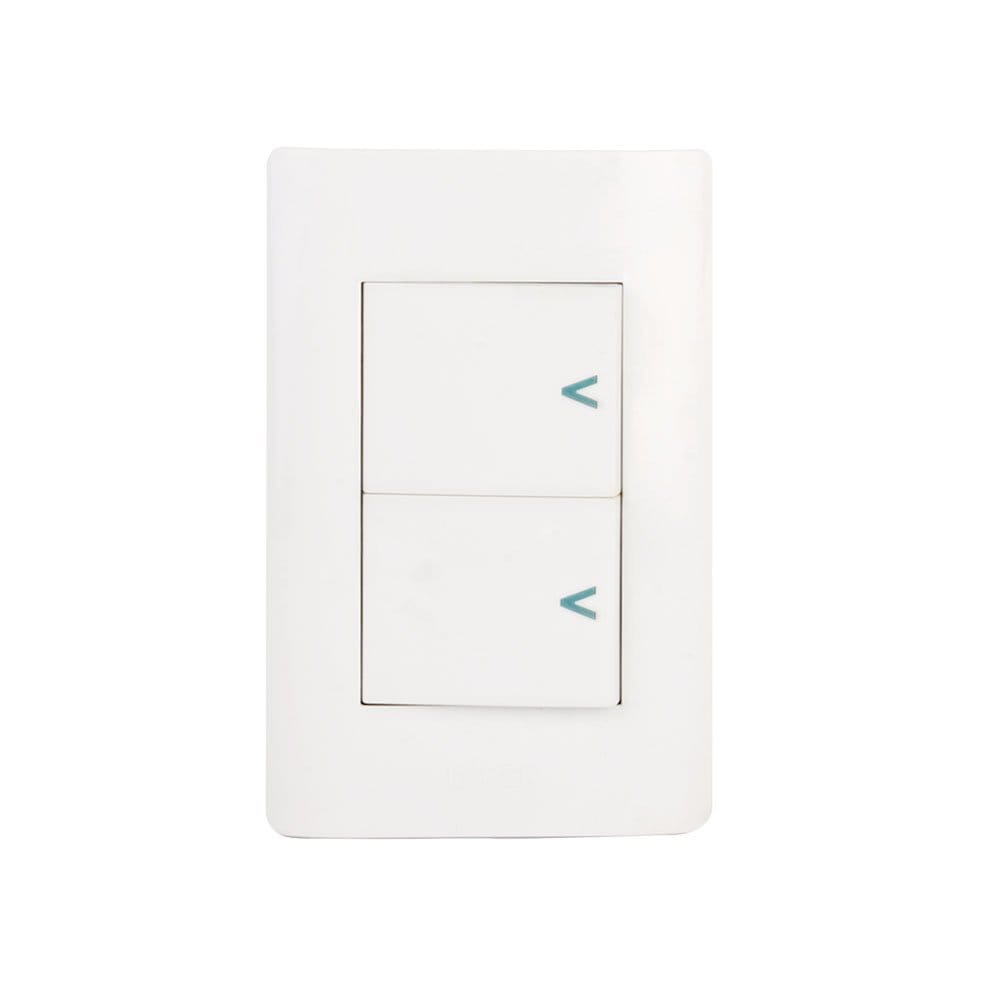 Placa sencilla con 2 interruptores sencillos de 1.5 BA02-B - Lucek