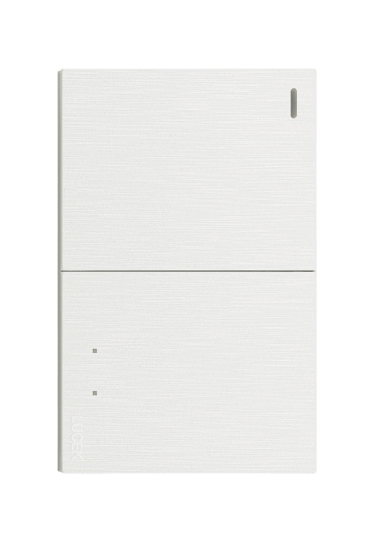 Placa metálica con un interruptor sencillo y uno de escalera blanco BF02/3B- FLAT LUCEK