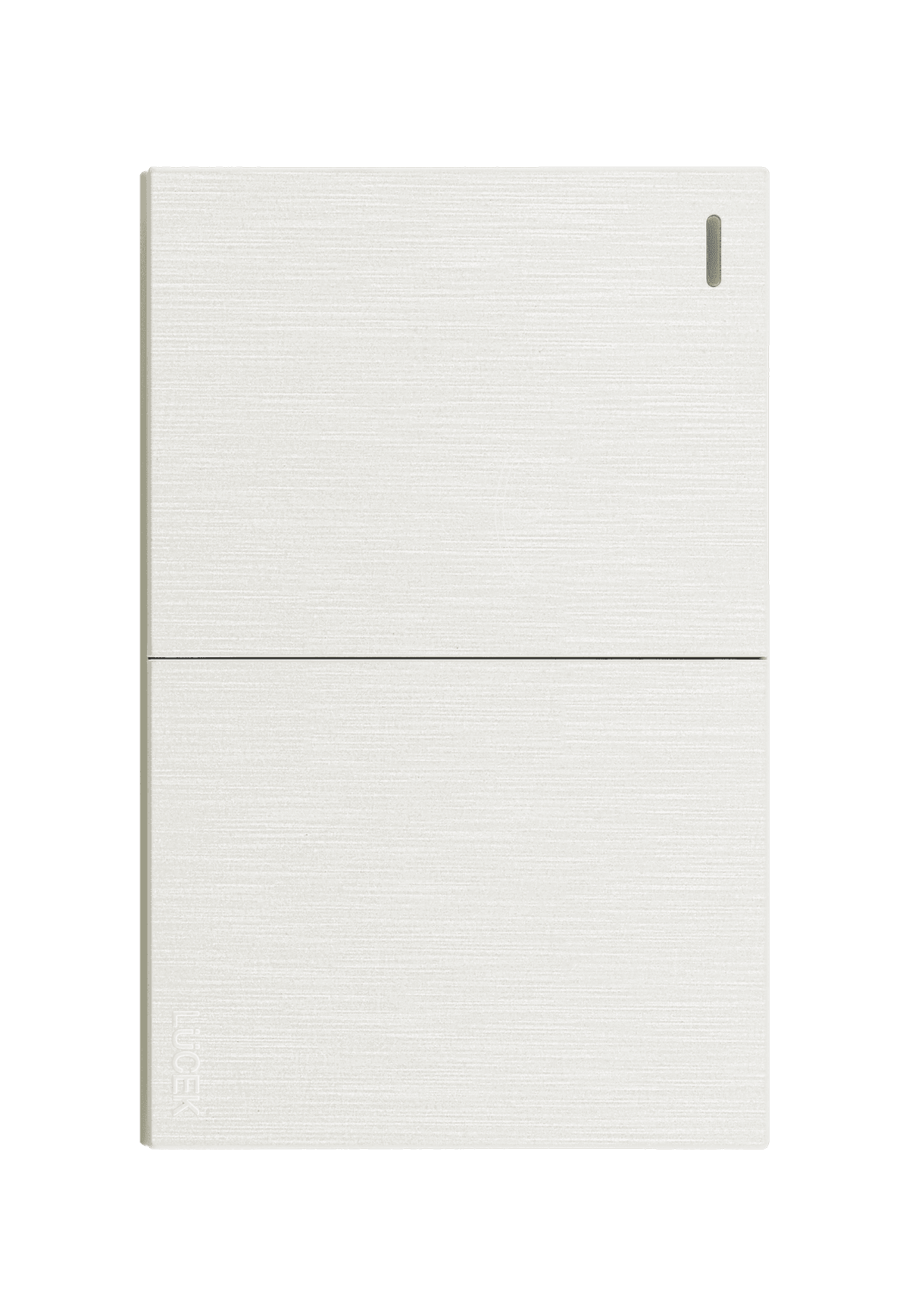Placa metálica con dos interruptores sencillos blanca BF02-B- FLAT LUCEK