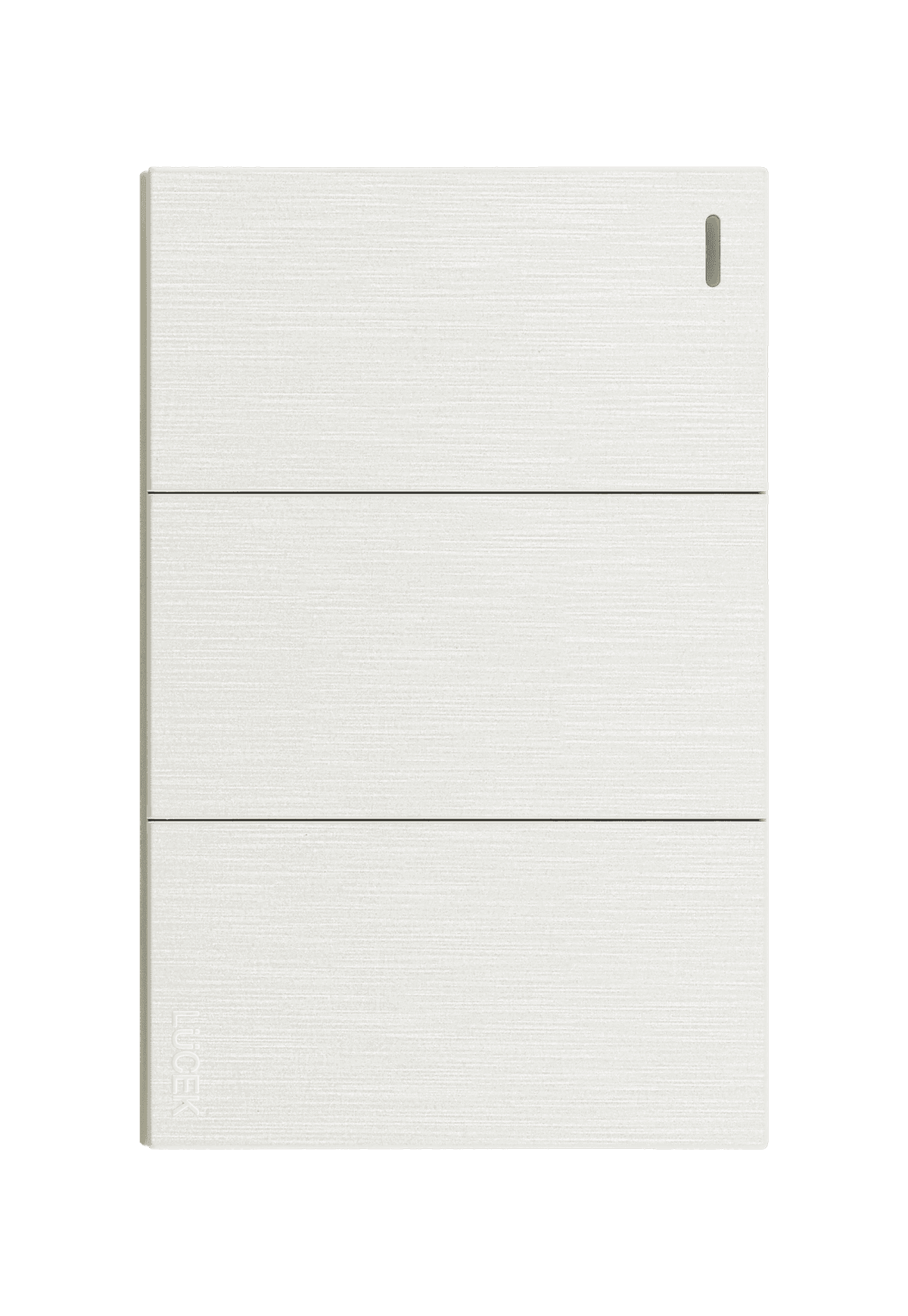 Placa metálica con tres interruptores sencillos blanco BF03B- FLAT LUCEK