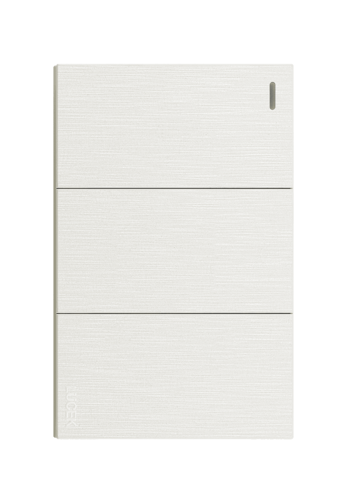 Placa metálica con tres interruptores sencillos blanco BF03B- FLAT LUCEK