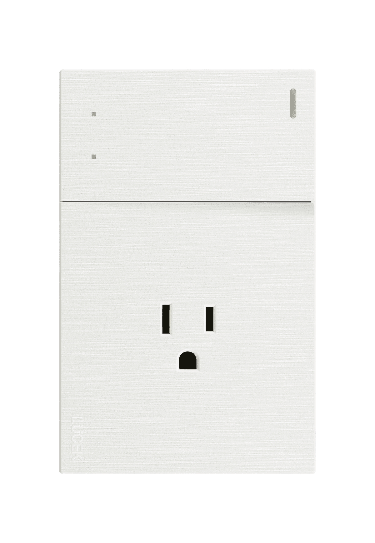 Placa metálica con interruptor de escalera y contacto blanco BF07/3B- FLAT LUCEK