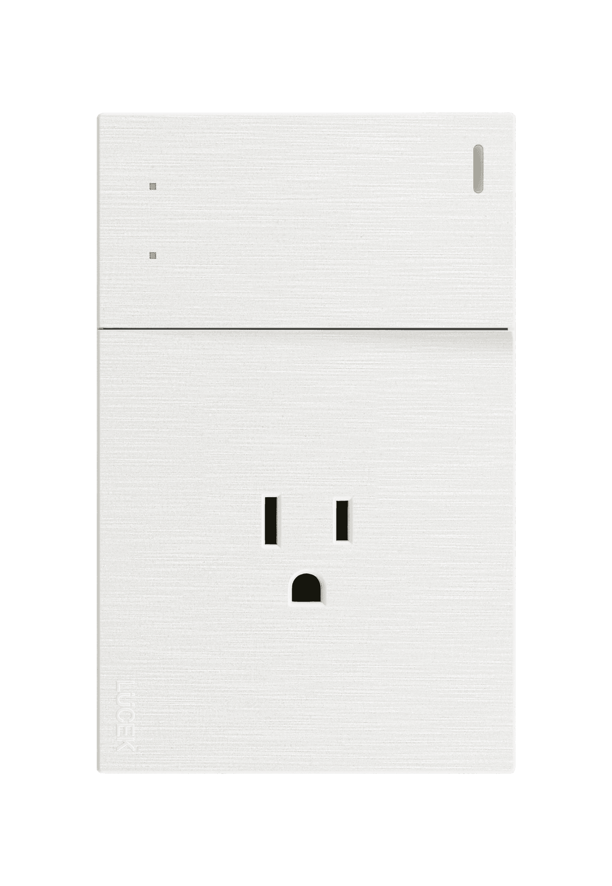 Placa metálica con interruptor de escalera y contacto blanco BF07/3B- FLAT LUCEK