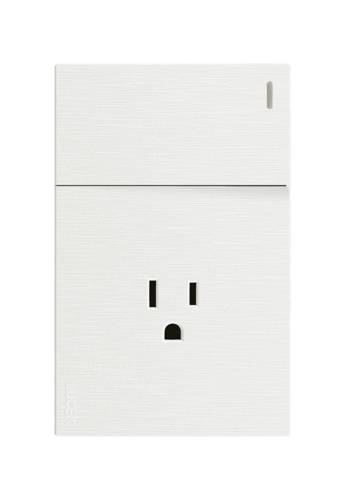 Placa metálica con interruptor sencillo y contacto blanco BF07B- FLAT LUCEK
