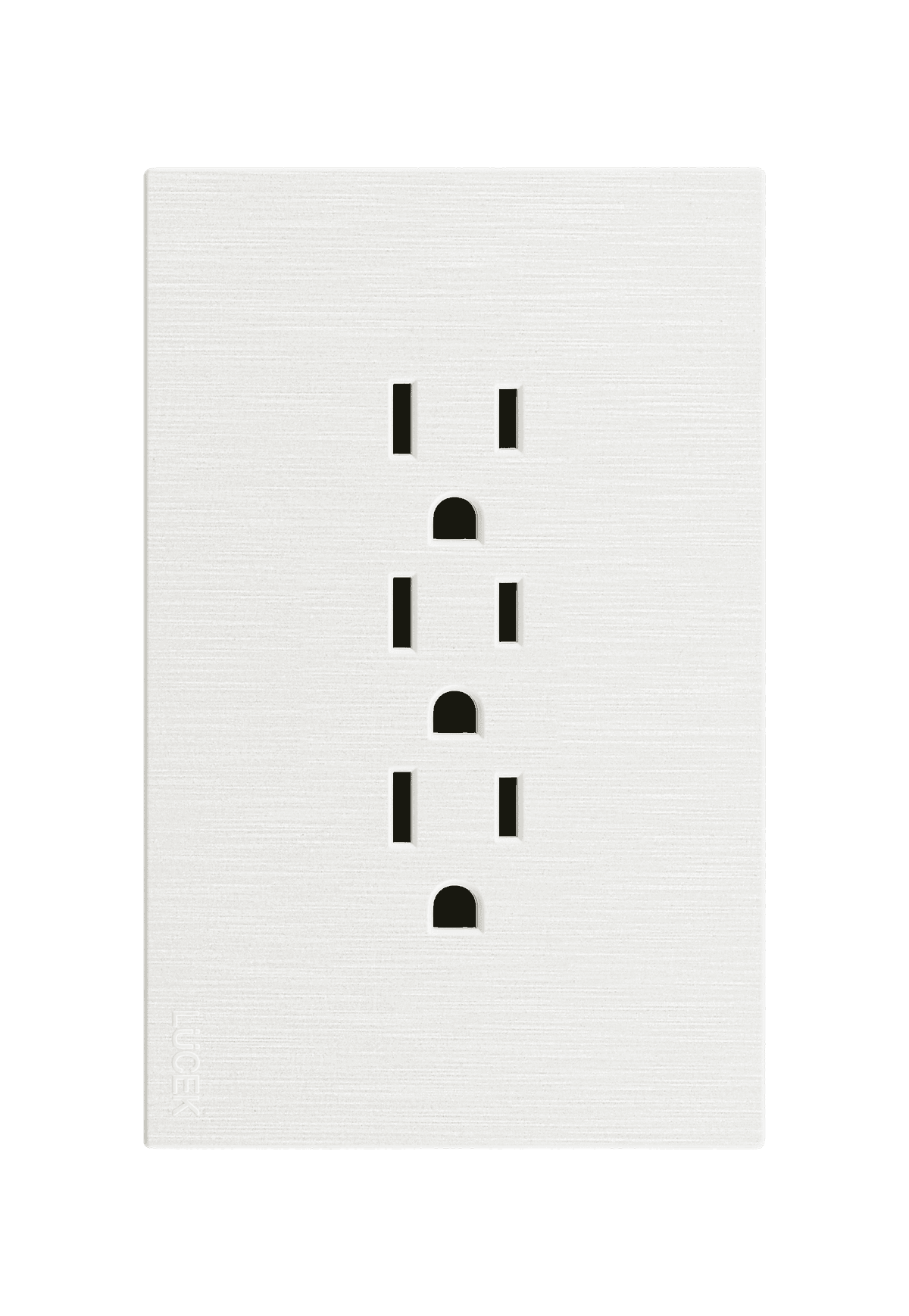 Placa metálica con tres contactos sencillos blanco BF08B- FLAT LUCEK