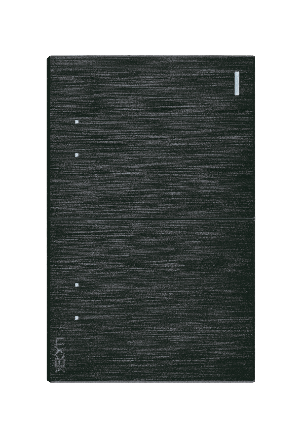 Placa metálica con dos interruptores de escalera negro BF09N- FLAT LUCEK