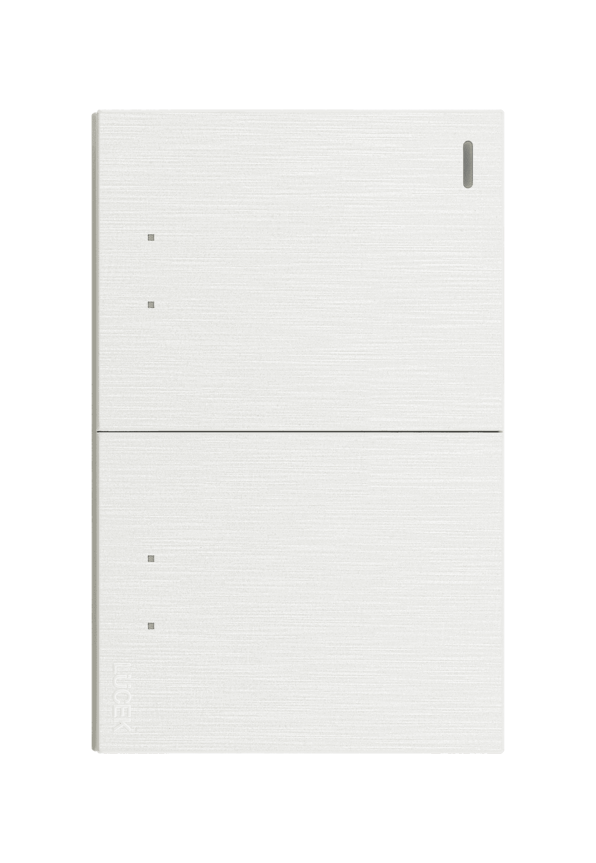 Placa metálica con dos interruptores de escalera blanco BF09B- FLAT LUCEK