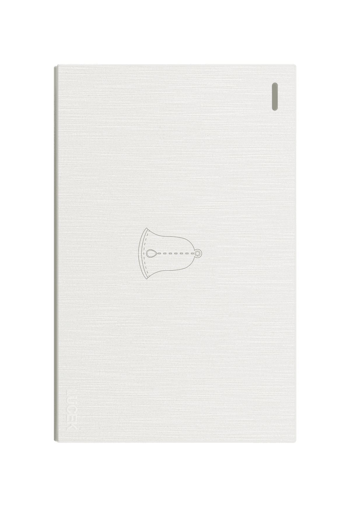 Placa metálica con botón de timbre blanco BF11B- FLAT LUCEK