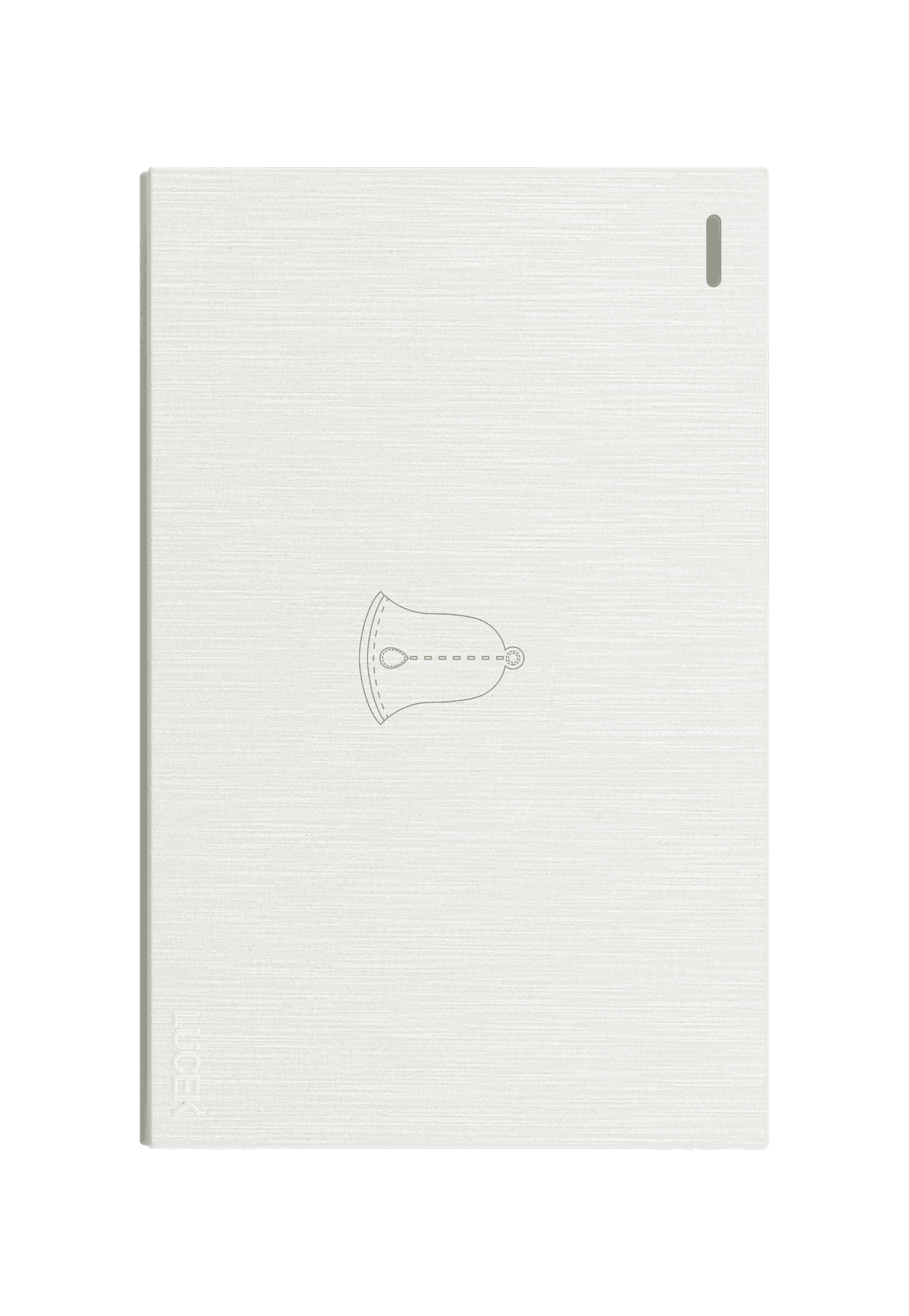 Placa metálica con botón de timbre blanco BF11B- FLAT LUCEK