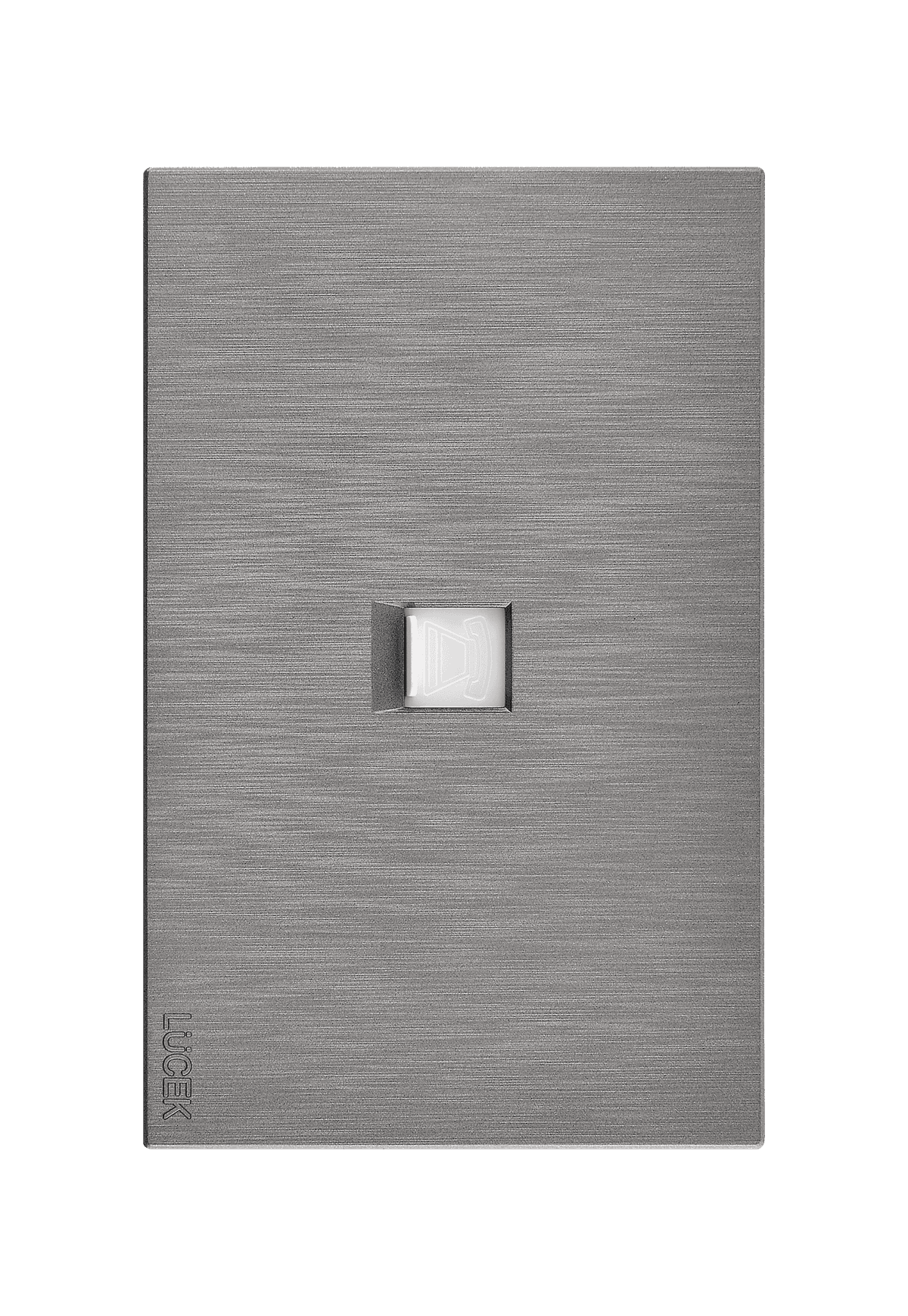 Placa metálica con toma de teléfono plateado BF17P- FLAT LUCEK