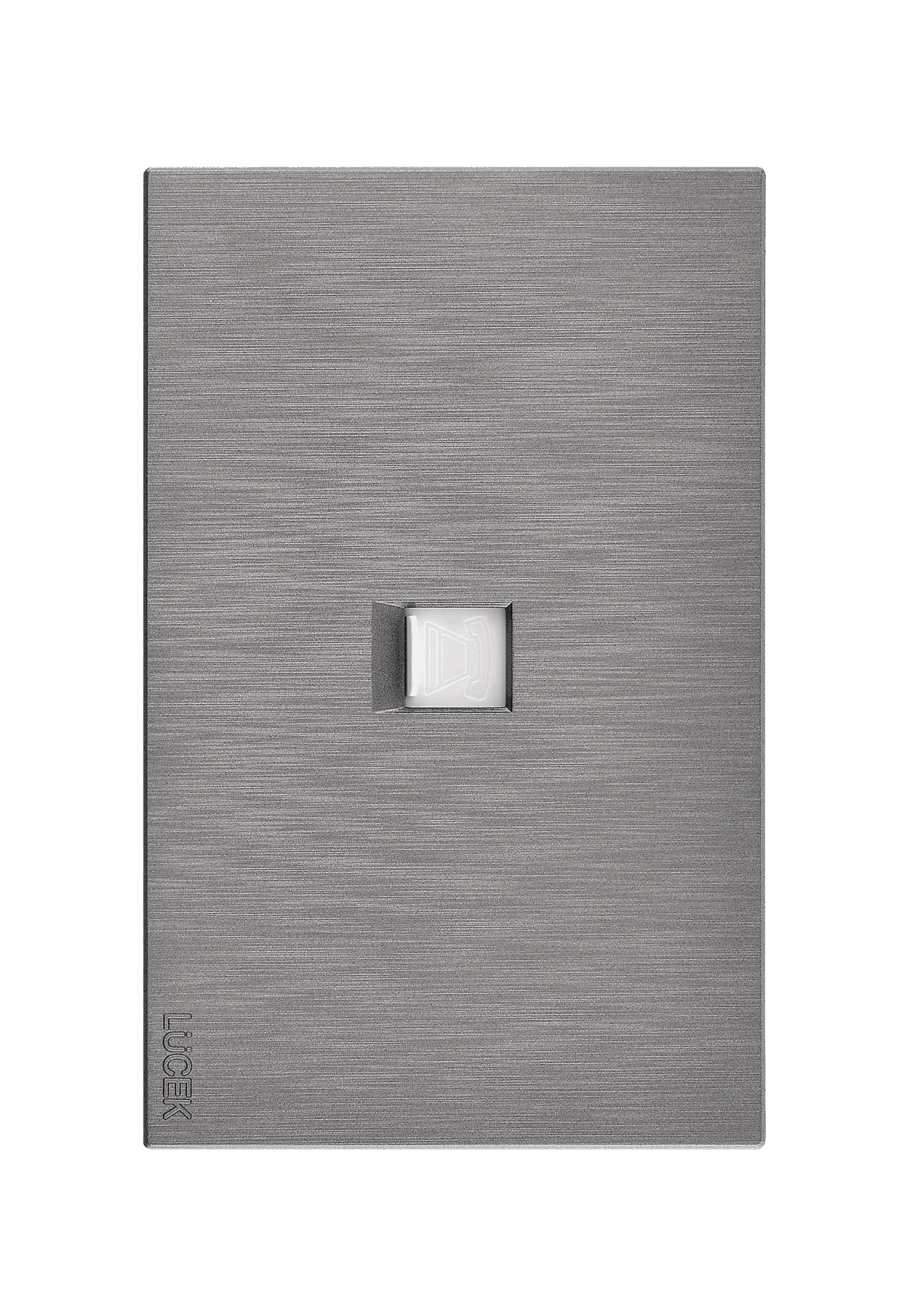 Placa metálica con toma de teléfono plateado BF17P- FLAT LUCEK